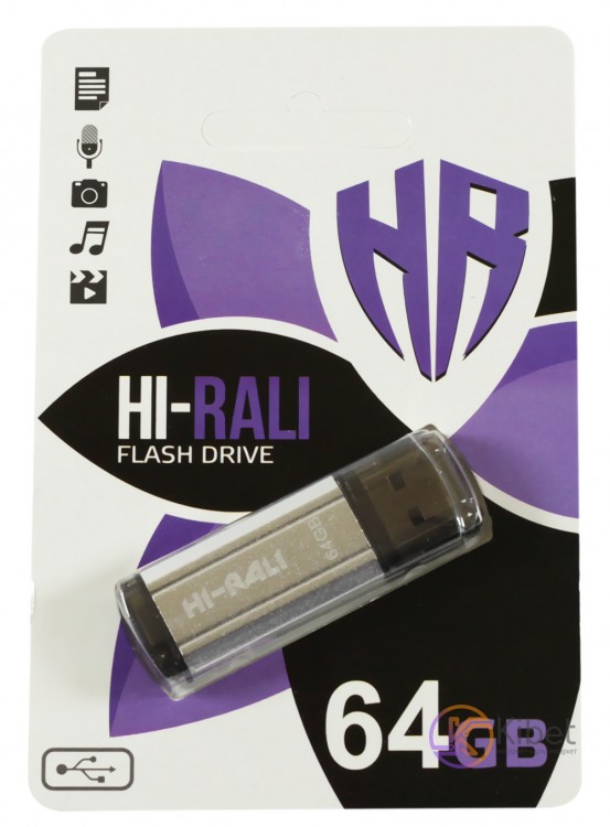 USB Флеш накопитель 64Gb Hi-Rali Stark series Silver (HI-64GBSTSL)