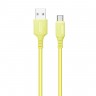 Кабель USB - USB Type-C 1 м ColorWay Yellow, 2.4A (CW-CBUC043-Y)