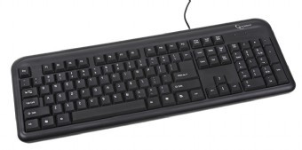 Клавиатура Gembird KB-101-UA Black, PS 2, стандартная (KB-101-UA)