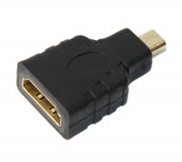 Переходник microHDMI(M)-HDMI(F) черный