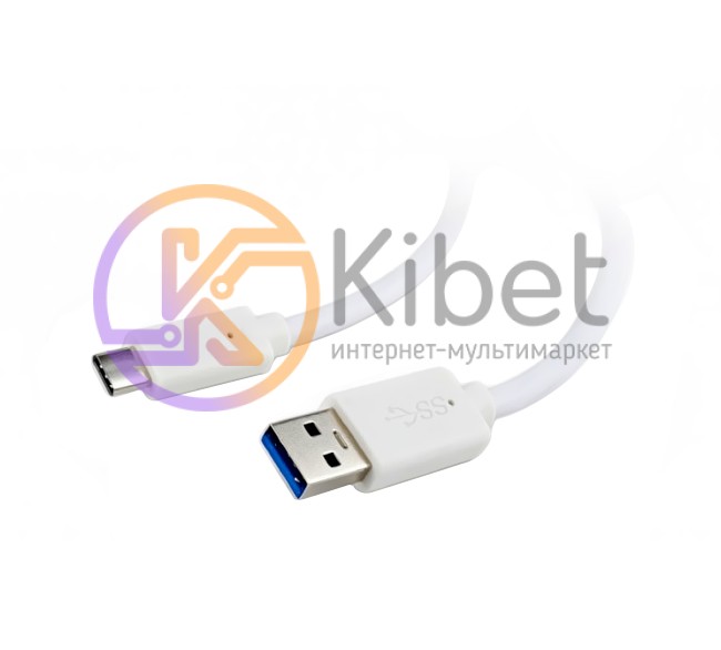 Кабель USB 3.0 - 3.0м AM Type-C Cablexpert CCP-USB3-AMCM-W-10, White, премиум, 2