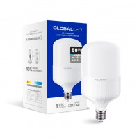 Лампа высокомощная Global LED HW 50W (350Вт), 6500K (яркий свет), 220V, цоколь E