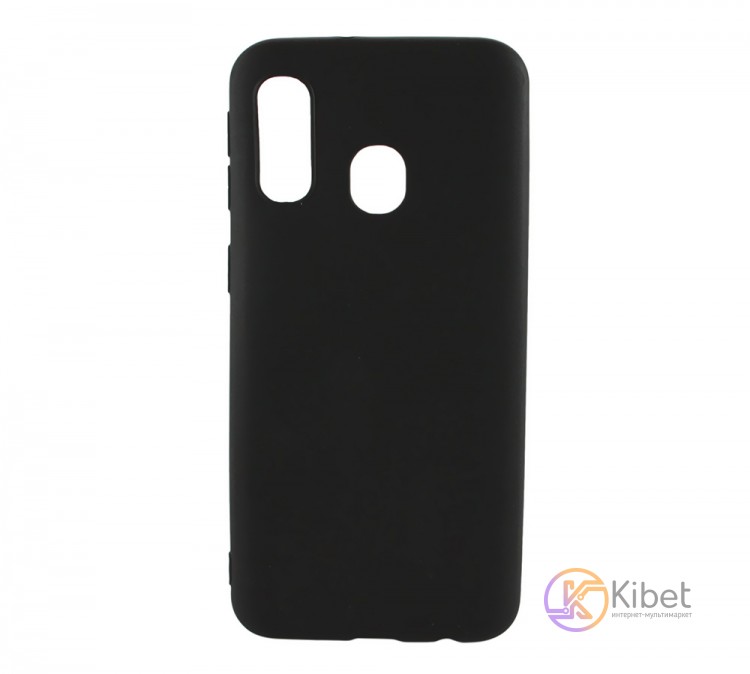 Накладка силиконовая для смартфона Samsung A40 (A405), Soft case matte Black