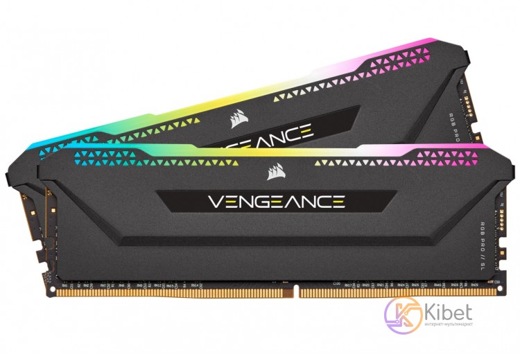 Модуль памяти 8Gb x 2 (16Gb Kit) DDR4, 3600 MHz, Corsair Vengeance RGB Pro SL, B