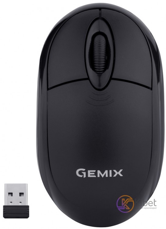 Мышь Gemix GM185 Black, Optical, Wireless, 1200 dpi (GM185BK)