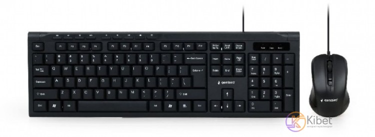 Комплект Gembird KBS-UM-03-RU (клавиатура+мышь) Black, USB