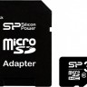 Карта памяти microSDHC, 32Gb, Class10, Silicon Power, SD адаптер (SP032GBSTH010V