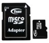 Карта памяти microSDHC, 8Gb, Class4, Team, SD адаптер (TUSDH8GCL403)