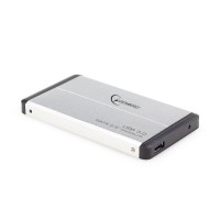 Карман внешний 2.5' Gembird, Silver, USB 3.0, 1xSATA HDD SSD, питание по USB, ал