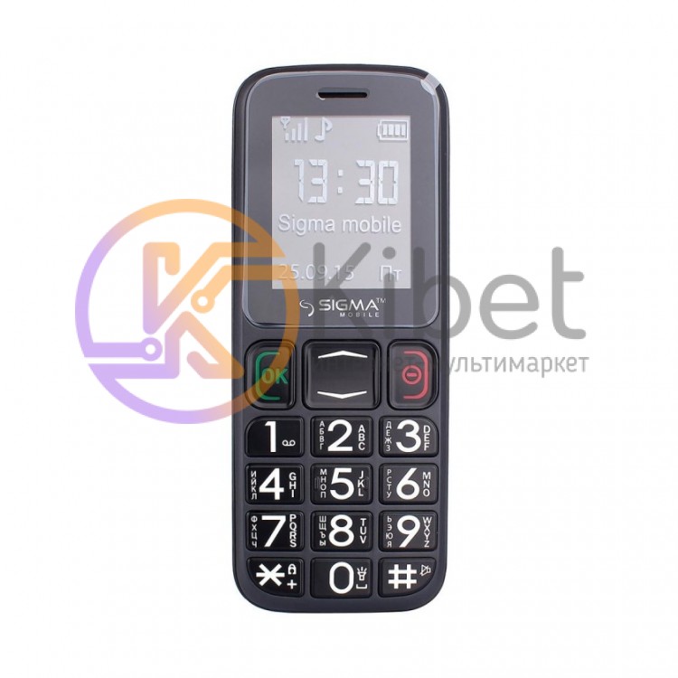 Мобильный телефон Sigma mobile Comfort 50 mini3 Grey-Black 'бабушкофон' 2 Sim