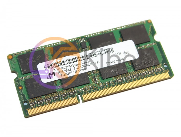 Модуль памяти SO-DIMM 4Gb, DDR3, 1333 MHz (PC3-10600), Micron, 9-9-9-24, 1.5V (M