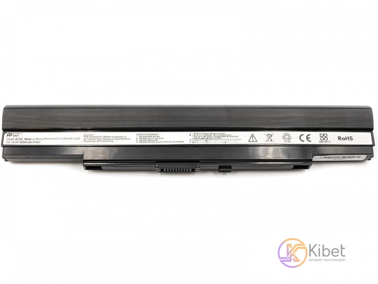 Аккумулятор для ноутбука Asus U30 Series (A31-UL30), PowerPlant, 5200 mAh, 14.4