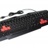 Клавиатура Esperanza Wired EGK201RUA ILLUMINATED Black Red, USB (английская ра