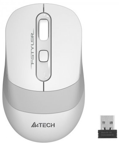 Мышь A4Tech Fstyler FG10S 2000dpi White, USB, Wireless, бесшумная