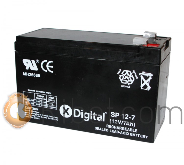Батарея для ИБП 12В 7Ач X-Digital SP 12-7 (SW1270), 151х65х94