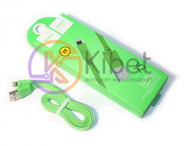 Кабель USB - Lightning, Hoco X5 Bamboo, Green