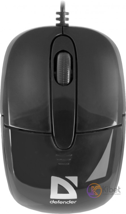 Мышь Defender Optimum MS-130, Black, USB, оптическая, 800 dpi, 3 кнопки, 0.8 м (