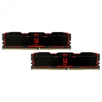 Модуль памяти 8Gb x 2 (16Gb Kit) DDR4, 3200 MHz, Goodram Iridium X, Black, 16-18