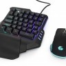 Комплект игровой Gembird GGS-IVAR-TWIN, Black, 2-в-1, одноручная клавиатура + мы