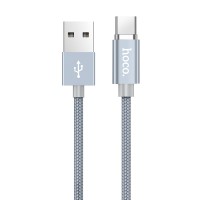 Кабель USB - USB 3.1 Type C, Hoco Magnetic adsorption charged, Metal Grey, 1 м