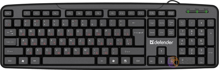 Клавиатура Defender Astra HB-588, Black, USB, мембранная, влагоустойчивая, 1.8 м