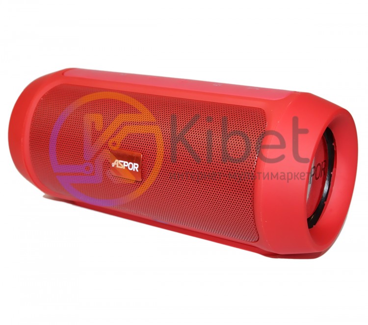 Колонка портативная 2.0 Aspor CH2 Plus, Red, 2x4B, Bluetooth, MicroSD, FM radio