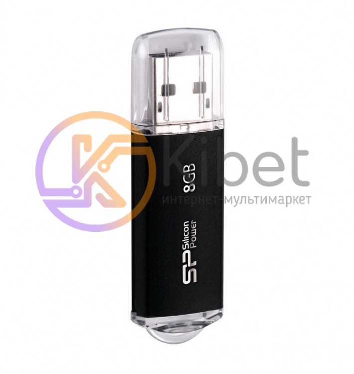 USB Флеш накопитель 8Gb Silicon Power Ultima II Black 15 8Mbps SP008GBUF2M01