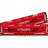 Модуль памяти 8Gb x 2 (16Gb Kit) DDR4, 2400 MHz, Crucial Ballistix Sport LT, Red