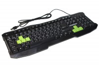 Клавиатура Esperanza Wired EGK101GUA Black Green, USB