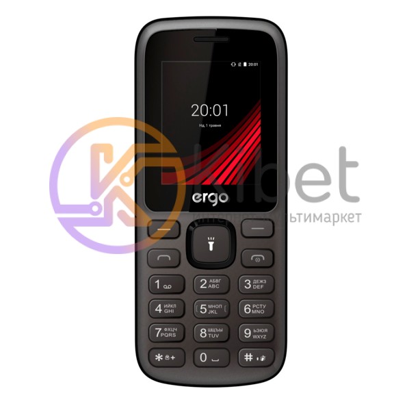 Мобильный телефон Ergo F185 Speak Black, 2 Sim, 1.77' (160x128 ), microSD (max 8
