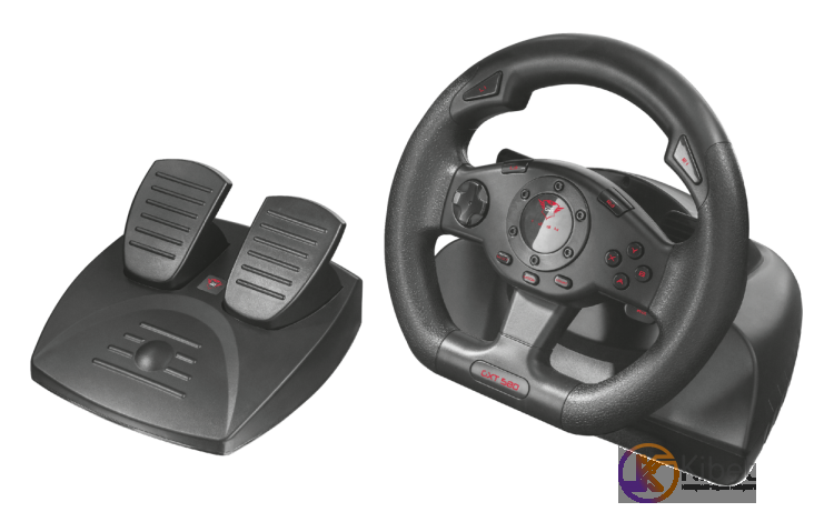 Руль Trust GXT 580 Sano Vibration Feedback Racing, Black, вибрация, для PC PS3,