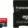 Карта памяти microSDXC, 64Gb, Class10 UHS-I U1, Transcend Premium, SD адаптер (T