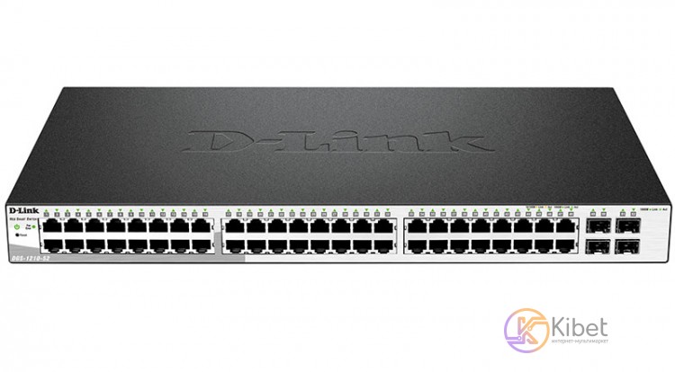 Коммутатор D-Link DGS-1210-52 , 48Port Gbit, 4SFP, Smart