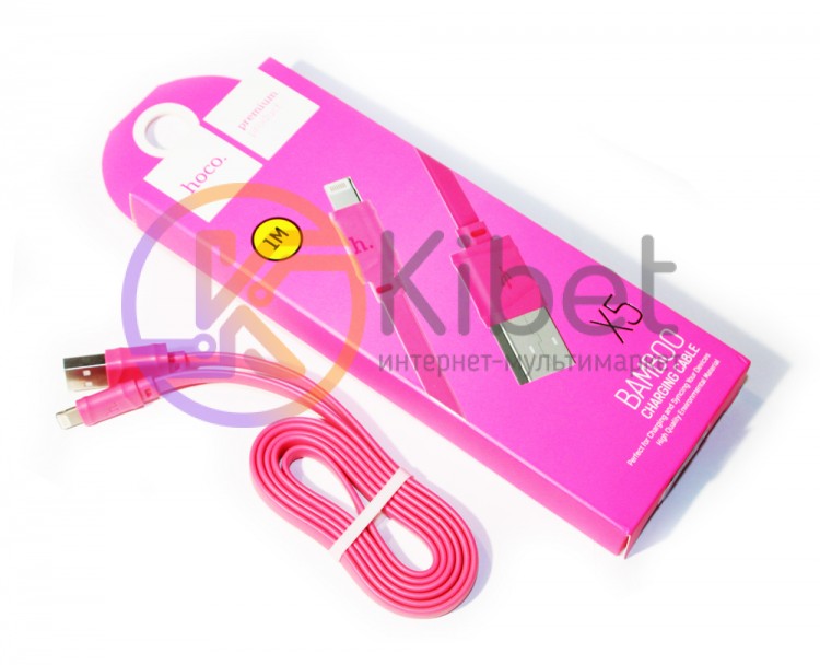 Кабель USB - Lightning, Hoco X5 Bamboo, Pink