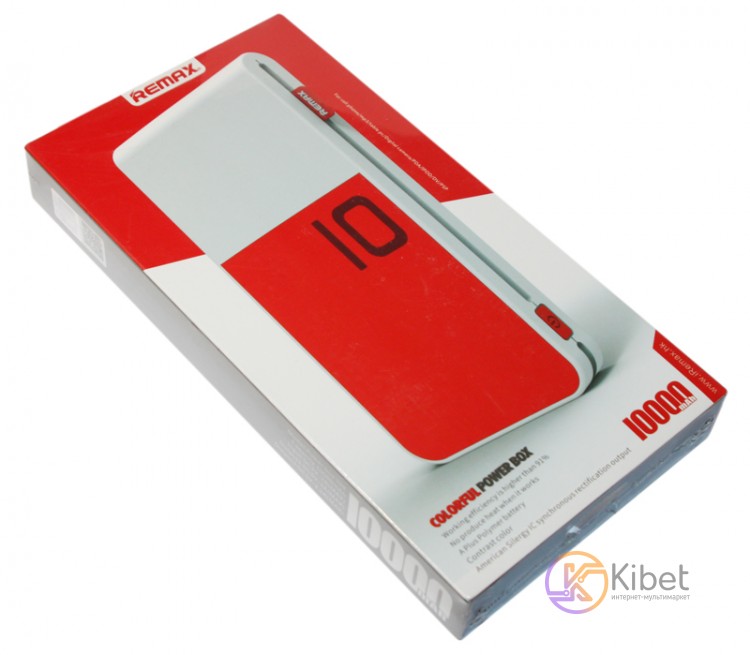 Универсальная мобильная батарея 10000 mAh, Remax Colourful, Red