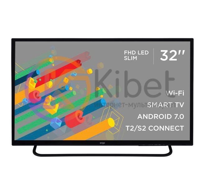 Телевизор 32' ERGO LE32CT5550AK, LED FHD 1920х1080 60Hz, Smart TV, HDMI, USB, VE