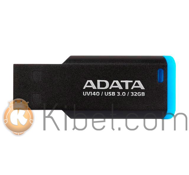 USB Флеш накопитель 32Gb A-Data UV140 Retail Black-Blue AUV140-32G-RBE