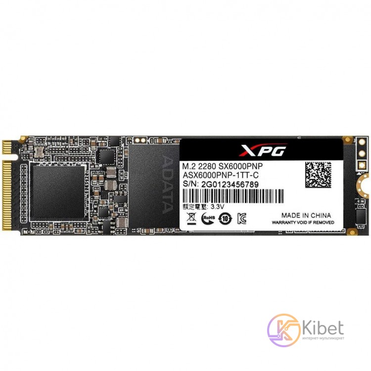 Твердотельный накопитель M.2 256Gb, ADATA XPG SX6000 Pro, PCI-E 4x, 3D TLC, 2100