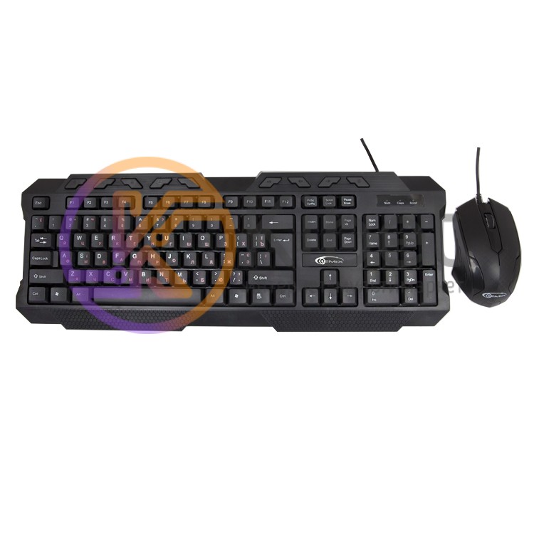 Комплект Gemix KBM-180 Black, Optical, USB, клавиатура+мышь