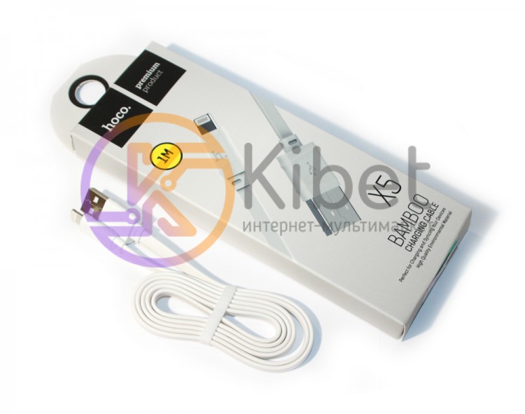 Кабель USB - Lightning, Hoco X5 Bamboo, White