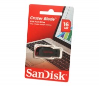 USB Флеш накопитель 16Gb SanDisk Cruzer Blade, Black Red (SDCZ50-016G-B35)