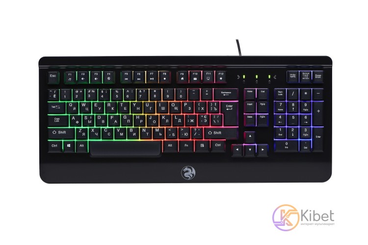 Клавиатура 2E KG320 GAMING, Black, USB, LED подсветка, алюминий, 1,8 м (2E-KG320