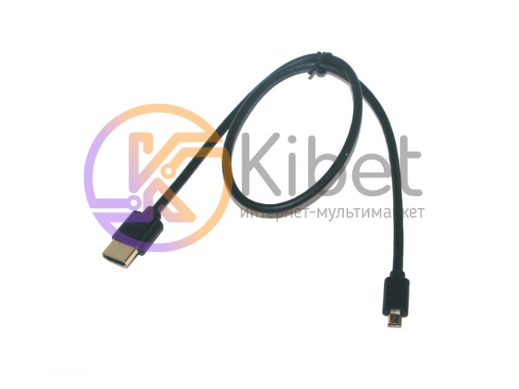 Кабель HDMI - micro HDMI, Extradigital, 0.5 м, 36 AWG, Black (KBD1678)