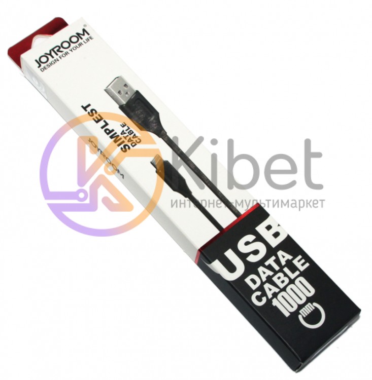 Кабель USB - iPhone 5, Joyroom 'Simplest Data Cable', Black, 1 м