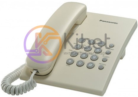 Телефон Panasonic KX-TS2350UAJ Beige, повторный набор последнего номера, кнопка