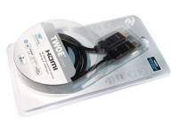 Кабель HDMI - HDMI, 2 м, Black, V1.4, 2E, позолоченные коннекторы с поворотным м