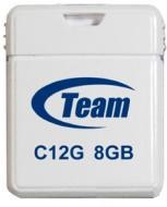 USB Флеш накопитель 8Gb Team C12G White 20 10Mbps TC12G8GW01