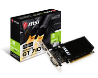 Видеокарта GeForce GT710, MSI, 1Gb DDR3, 64-bit, VGA DVI HDMI, 954 1600MHz, Sile