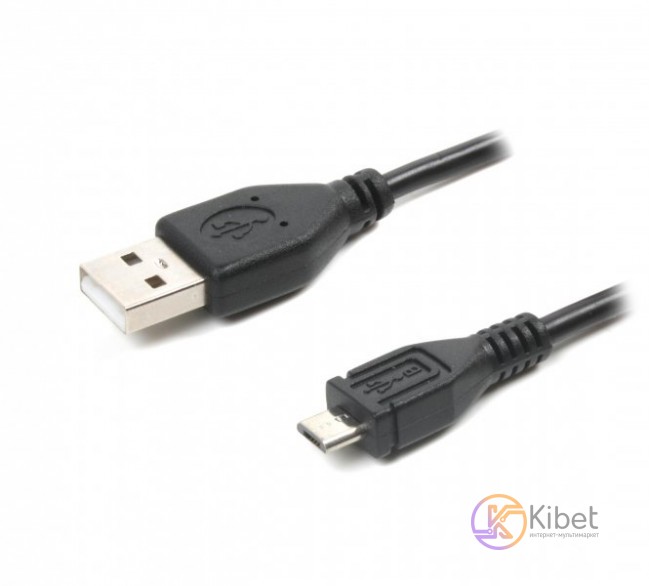 Кабель USB - micro USB 1.2 м Maxxter Black (U-AMM-1.2M)