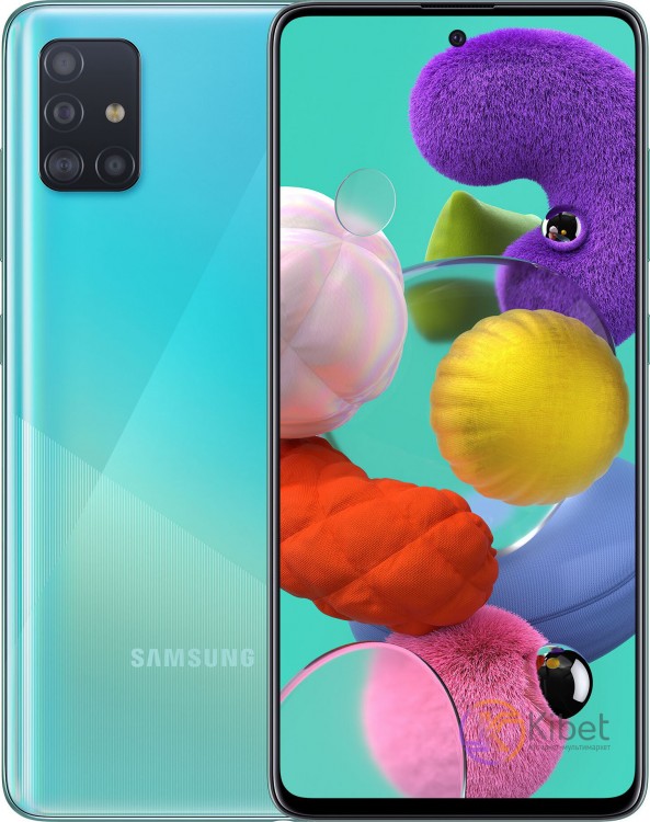 Смартфон Samsung Galaxy A51 (A515) Blue, 2 NanoSim, сенсорный емкостный 6.5' (24